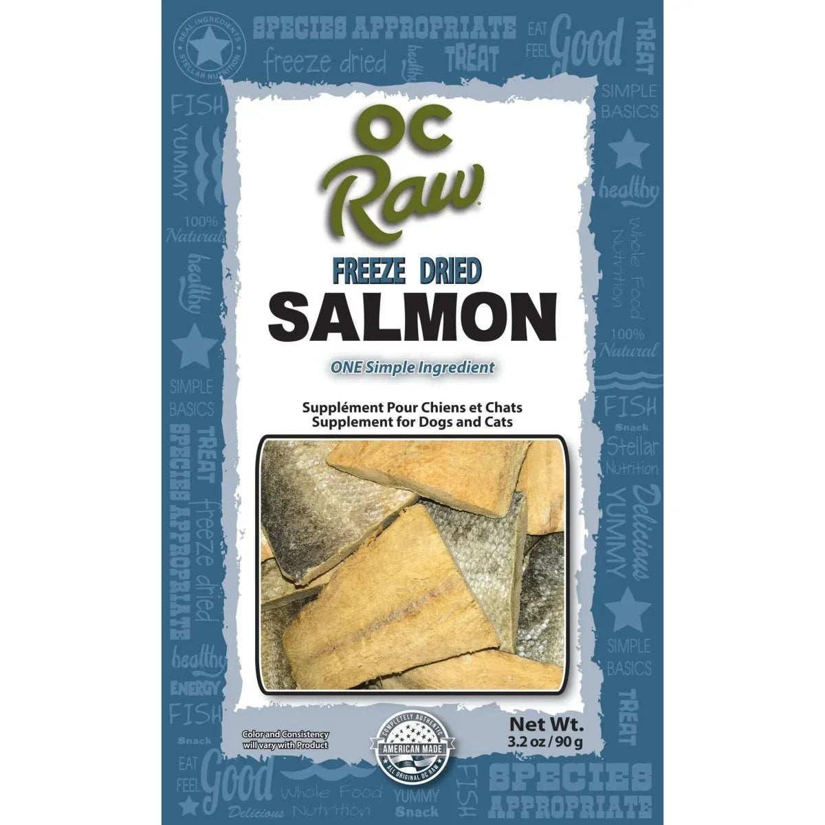 OC Raw Salmon Freeze Dried Dog Treats 3.2oz - Talis Us