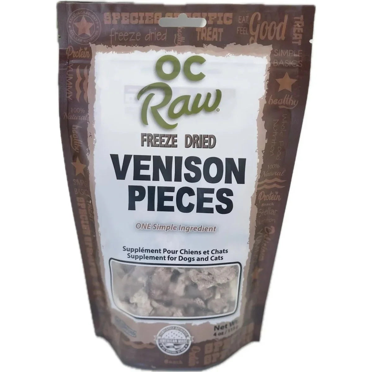 OC Raw Venison Freeze Dried Dog Treats 4oz - Talis Us
