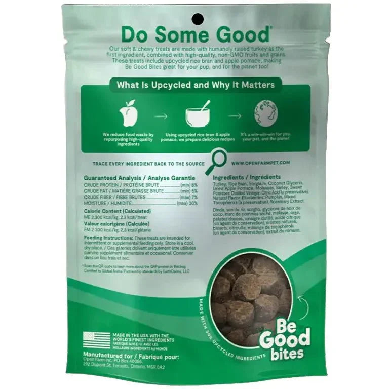 Open Farm Be Good Bites Turkey Recipe Soft & Chewy Treats 6 oz - Talis Us