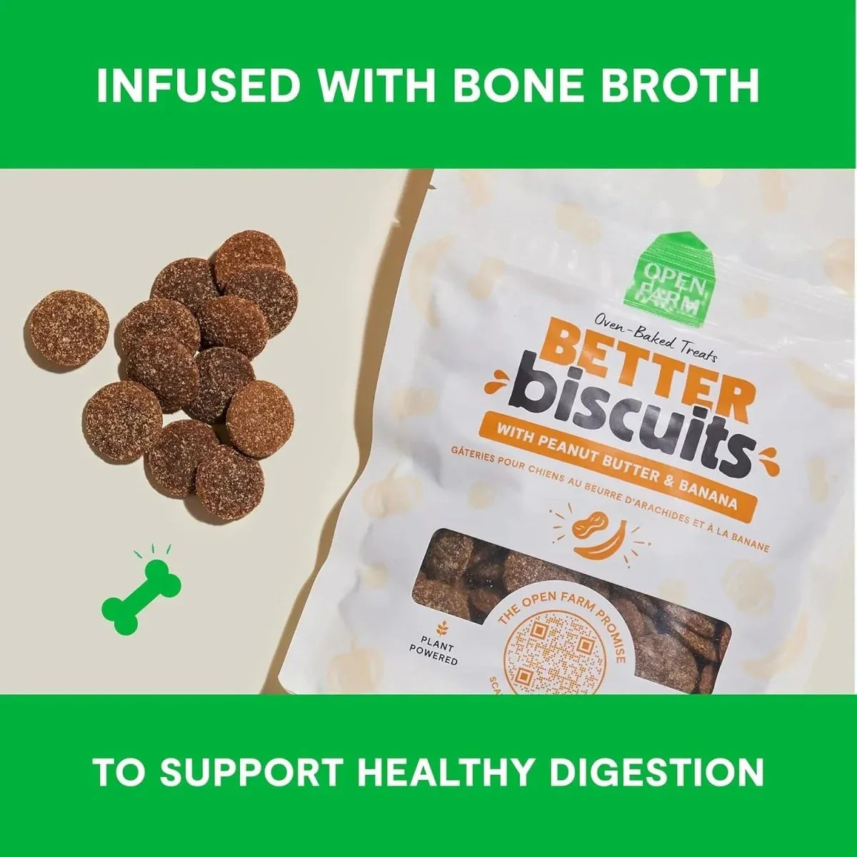 Open Farm Better Biscuits Turkey & Oatmeal Oven Baked Dog Treats with Probiotics 8 oz - Talis Us