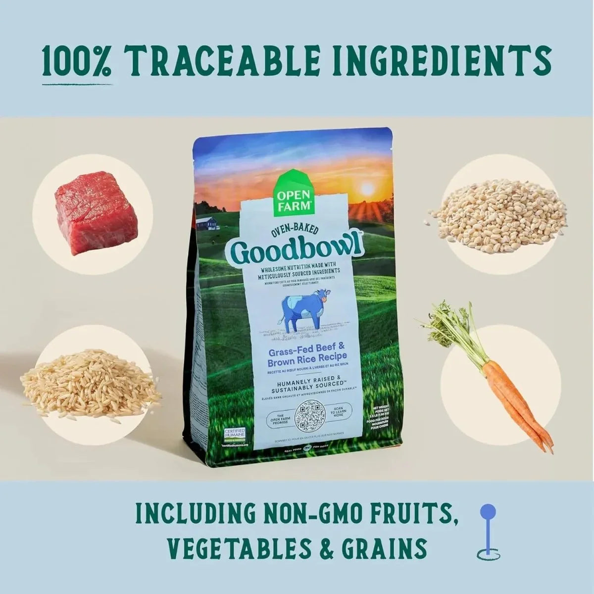 Open Farm GoodBowl Grass - Fed Beef and Brown Rice Dry Dog Food - Talis Us