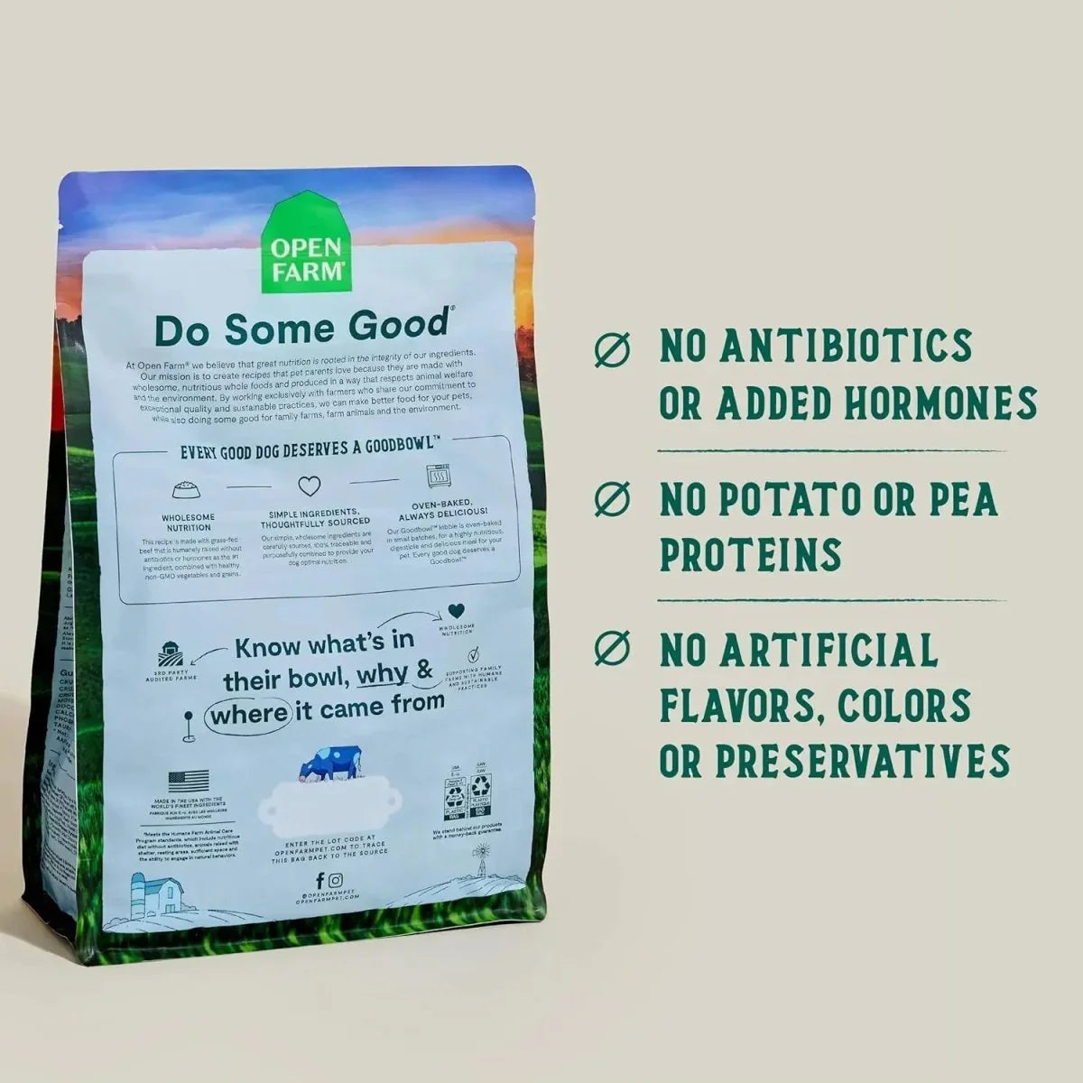 Open Farm GoodBowl Grass - Fed Beef and Brown Rice Dry Dog Food - Talis Us