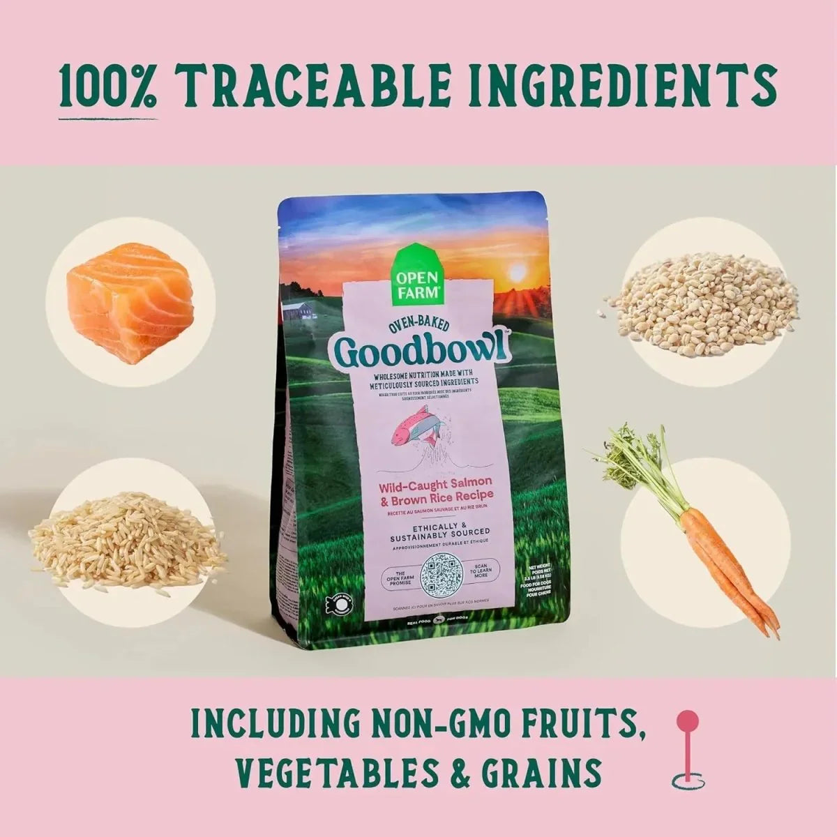 Open Farm GoodBowl Wild - Caught Salmon and Brown Rice Dry Dog Food - Talis Us