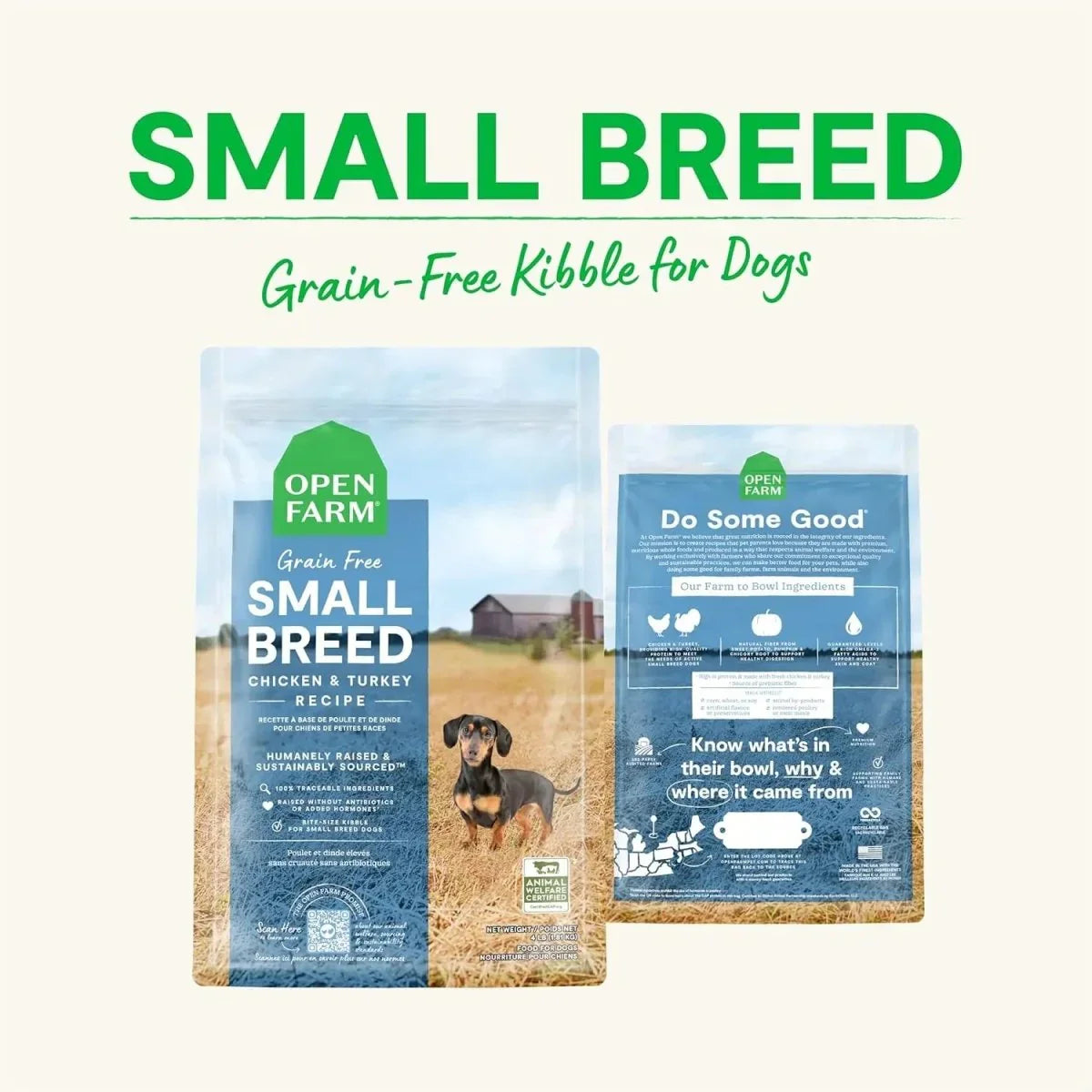 Open Farm Small Breed Chicken, Turkey & Ancient Grains Dry Dog Food - Talis Us