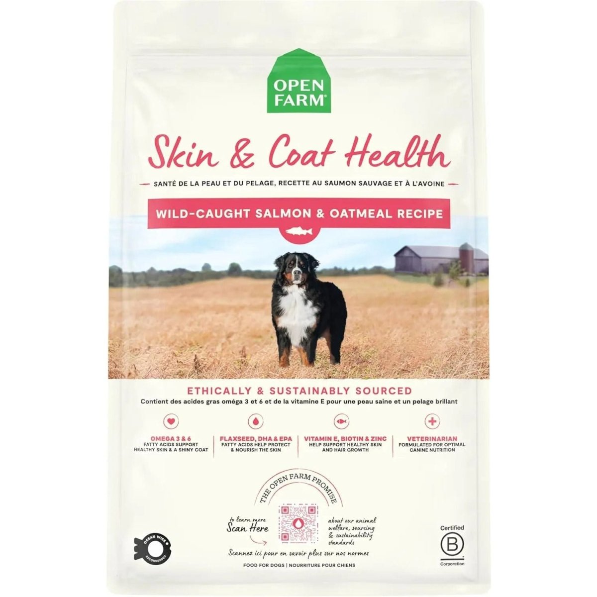 Open Farm Veterinarian Formulated Kibble Salmon & Oatmeal Skin & Coat Health Dog Food - Talis Us