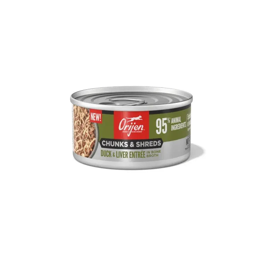 ORIJEN Duck & Liver Grain - Free Chunks in Gravy & Shreds Wet Cat Food - Talis Us