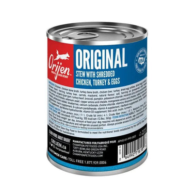 ORIJEN Real Meat Shreds Chicken, Turkey & Eggs Recipe Stew Grain - Free Wet Dog Food 12ea/12.8 oz - Talis Us