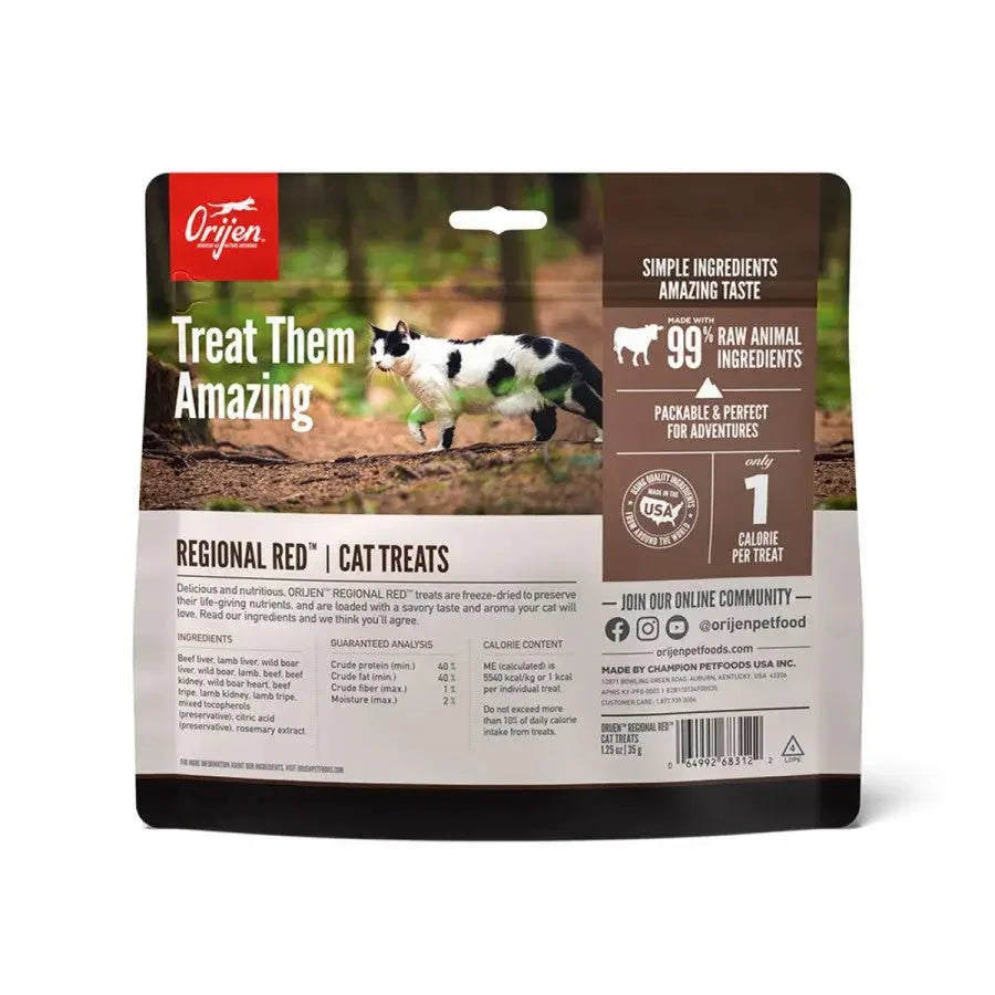 ORIJEN Regional Red Grain - Free Freeze - Dried Cat Treats 1.25 oz - Talis Us