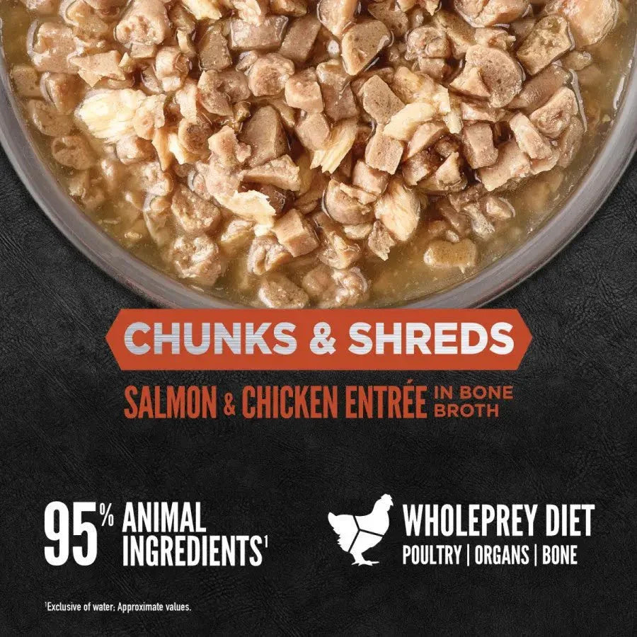 ORIJEN Salmon & Chicken Entree Grain - Free Chunks in Gravy & Shreds Wet Cat Food - Talis Us