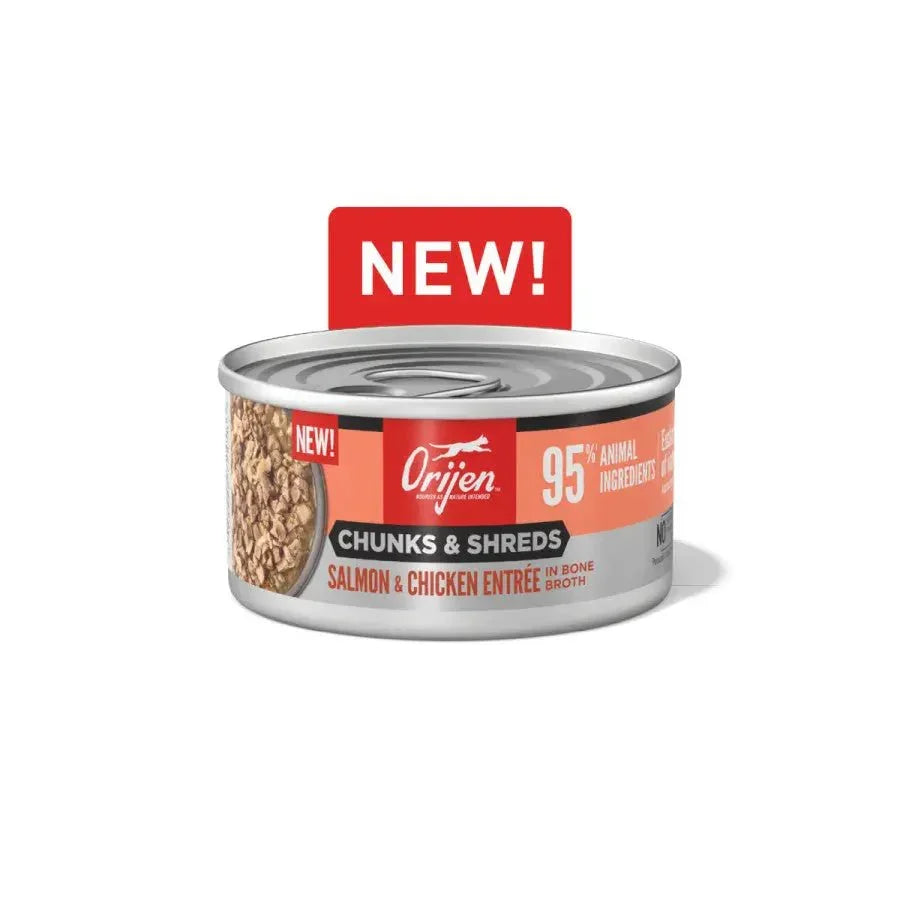 ORIJEN Salmon & Chicken Entree Grain - Free Chunks in Gravy & Shreds Wet Cat Food - Talis Us