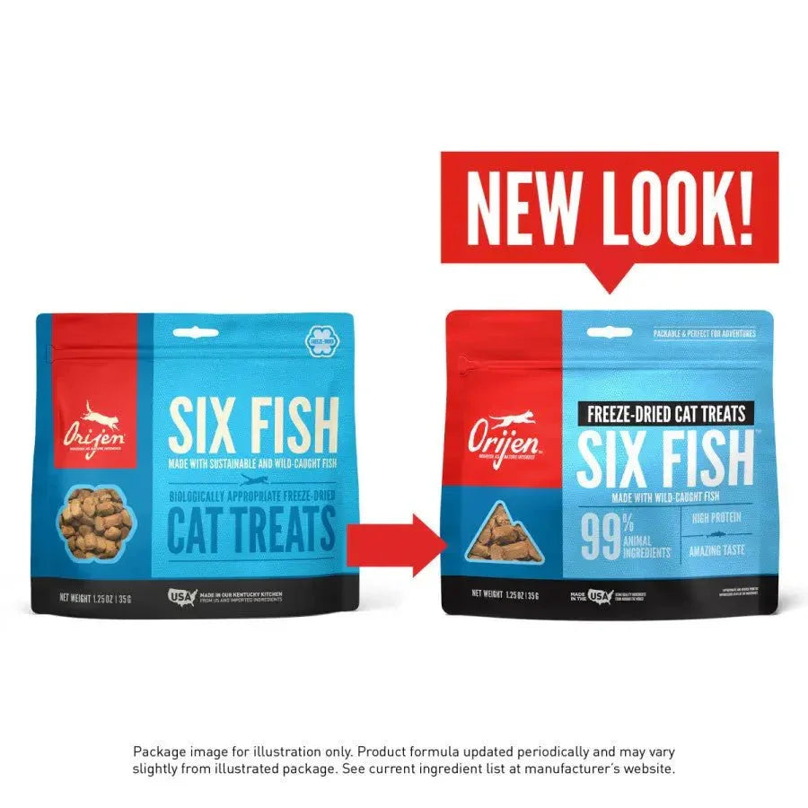 ORIJEN Six Fish Grain - Free Freeze - Dried Cat Treats 1.25 oz - Talis Us