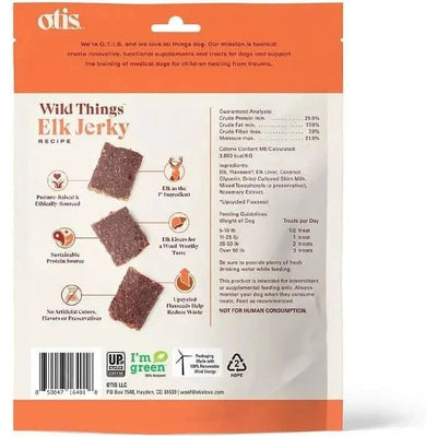 OTIS Wild Things Grass - Fed Elk Jerky Dog Treats - Talis Us