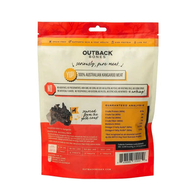 Outback Bones single ingredient kangaroo bites for dogs, made from pure Australian kangaroo meat