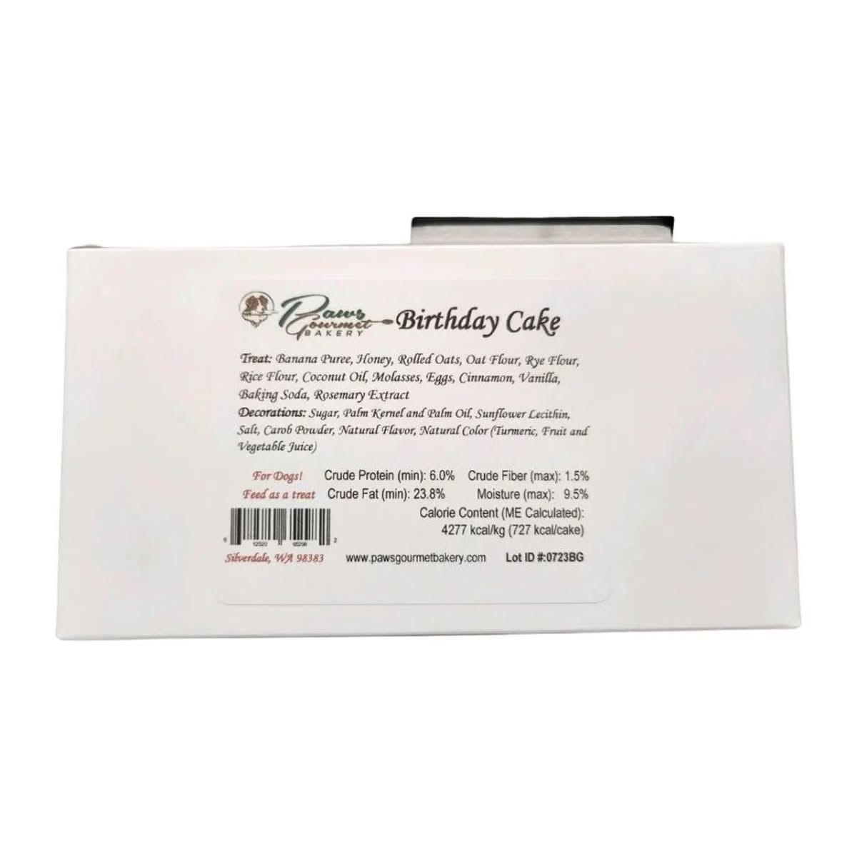 Paws Gourmet Bakery Birthday Cake Box Assorted Colors 1ct - Talis Us