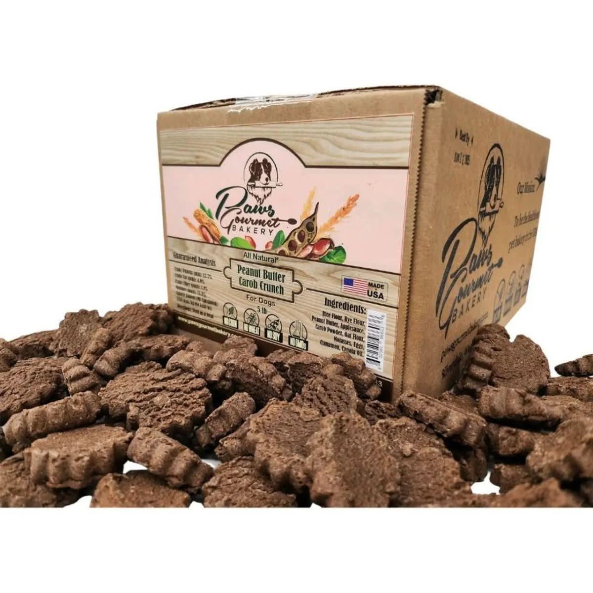 Paws Gourmet Bakery Peanut Butter Carob Crunch Dog Treats - Talis Us