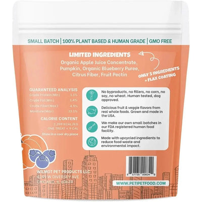 PETIPET Pumpkin Fruit + Veggie Bites Gluten - Free Adult Soft & Chewy Dog Treats 5oz - Talis Us