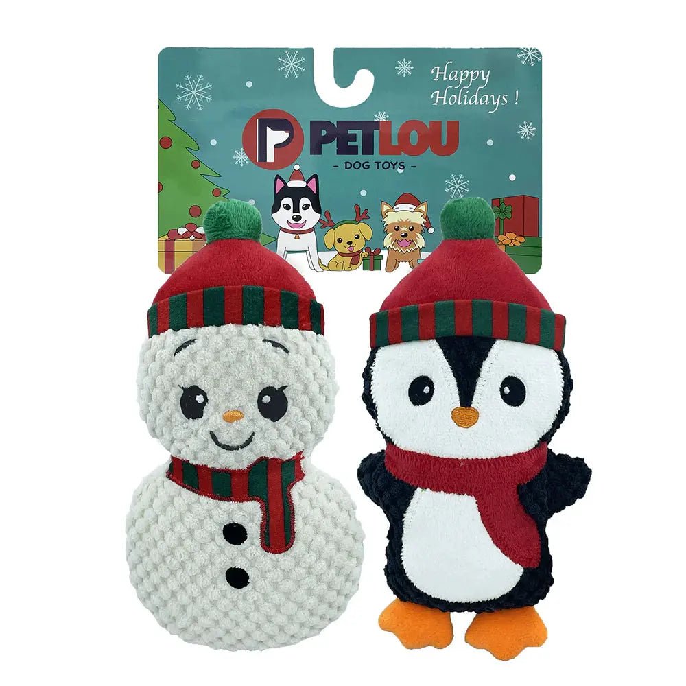 PetLou Christmas Twin Pack Holiday Dog Toys 6" - Talis Us