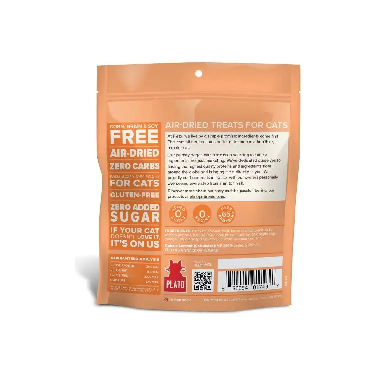 Plato Air - Dried Cat Treats Chicken with Catnip Recipe 2.5oz - Talis Us