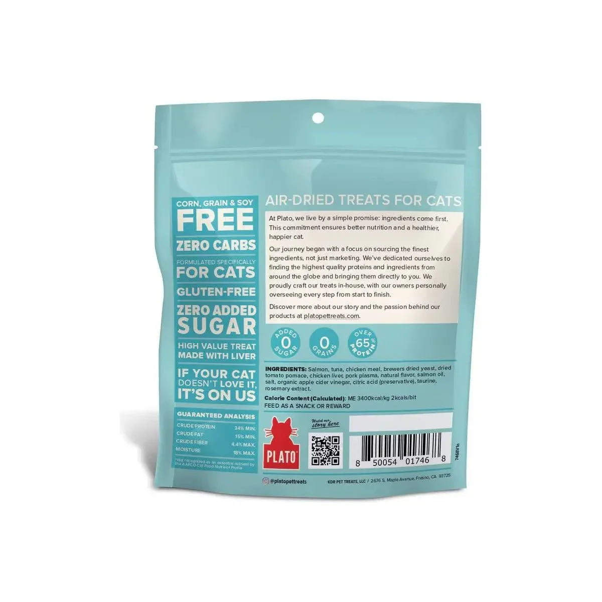 Plato Air - Dried Cat Treats Tuna & Salmon Recipe 2.5oz - Talis Us