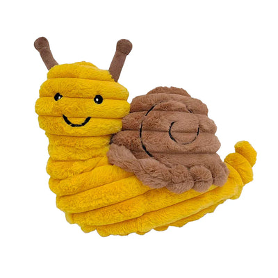 Soft and colorful plush snail toy for dogs designed for hours of fun and cuddly playtime