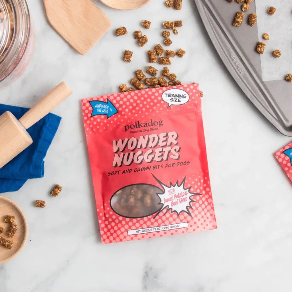 Polkadog Wonder Nuggets Training Bits Sweet Potato & Beef Liver Soft & Chewy Dog Treats 10oz - Talis Us