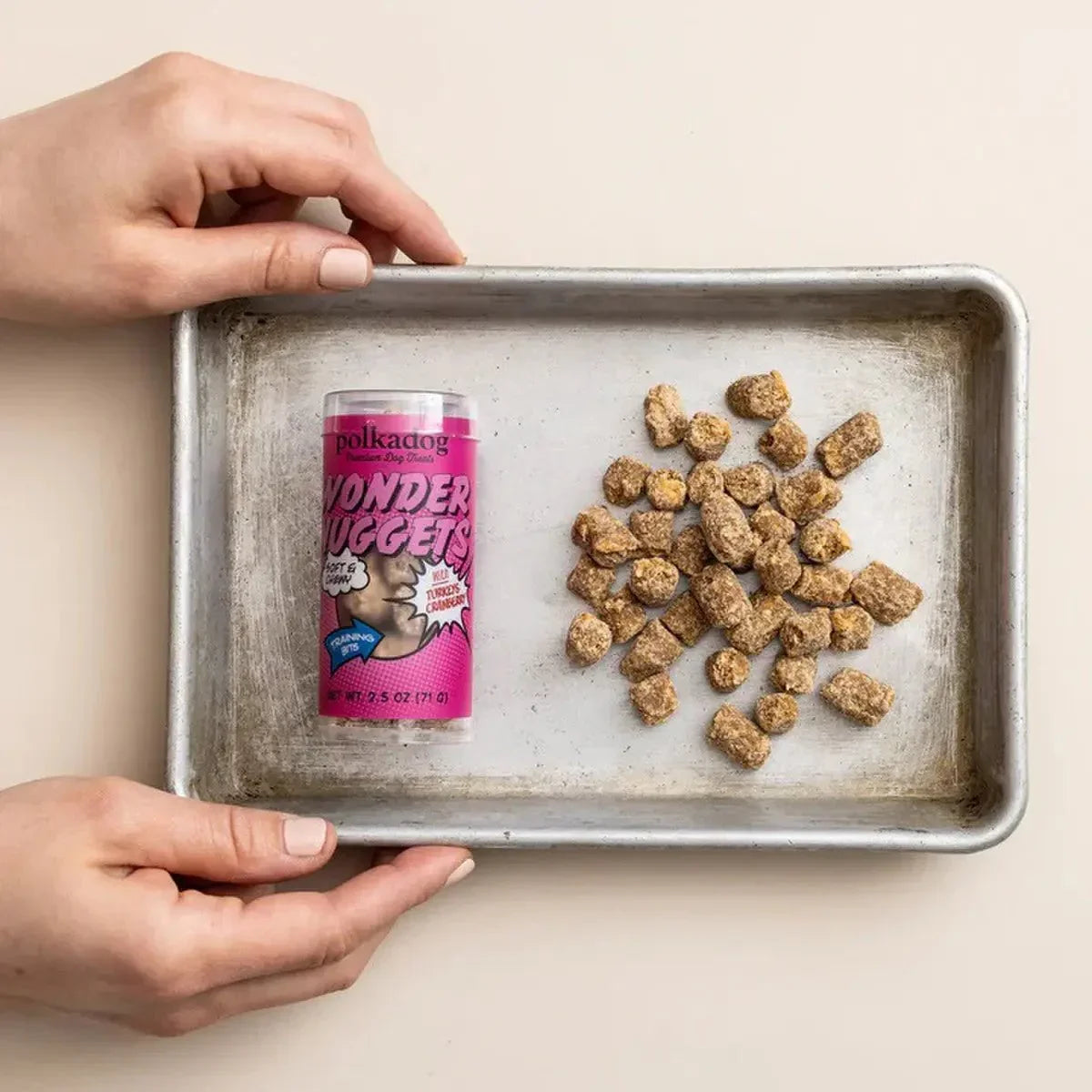 Polkadog Wonder Nuggets Training Bits Turkey & Cranberry Soft & Chewy Dog and Cat Treats Mini Tube 2.5oz - Talis Us