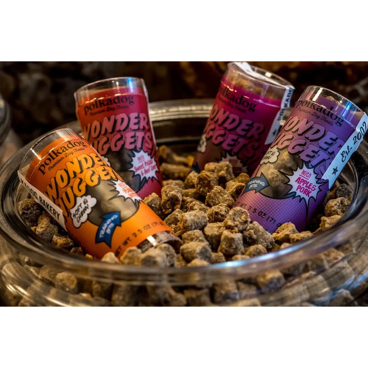 Polkadog Wonder Nuggets Training Bits Turkey & Cranberry Soft & Chewy Dog and Cat Treats Mini Tube 2.5oz - Talis Us