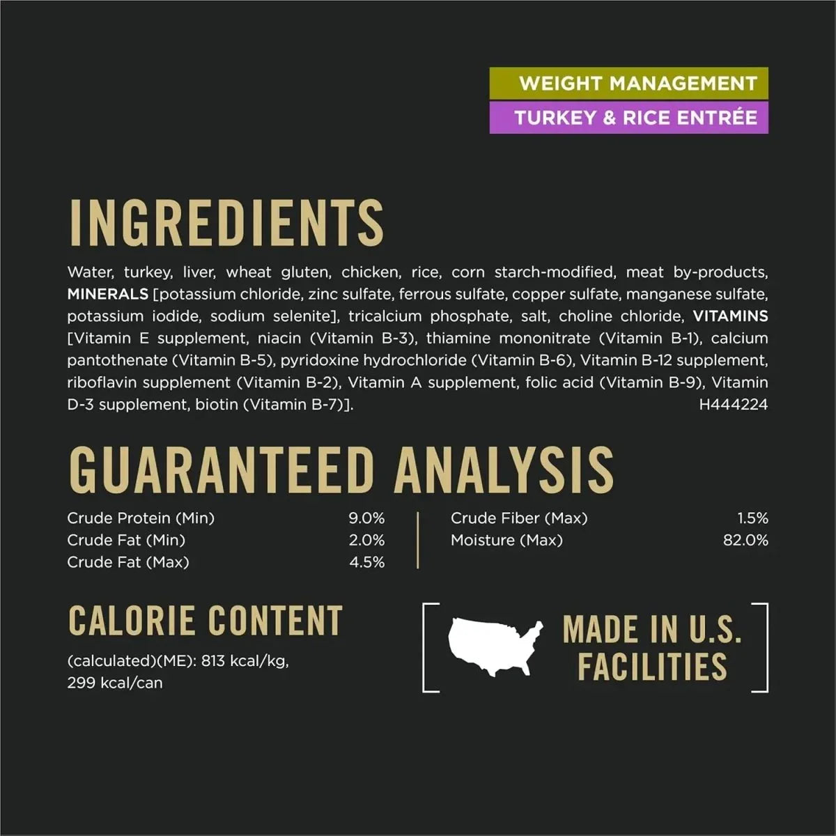 Pro Plan Weight Management Turkey & Rice Morsels in Gravy Adult Wet Dog Food 12 / 13 oz - Talis Us