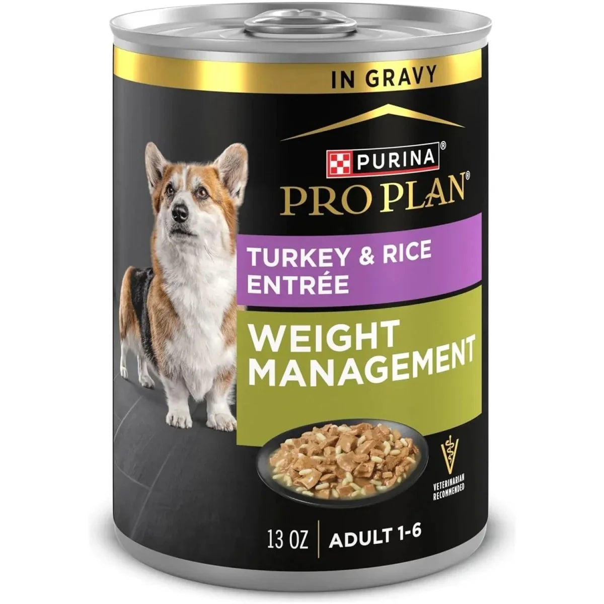 Pro Plan Weight Management Turkey & Rice Morsels in Gravy Adult Wet Dog Food 12 / 13 oz - Talis Us