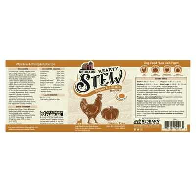 Redbarn Pet Products Hearty Stew All Life Stages Chicken & Pumpkin Wet Dog Food - Talis Us