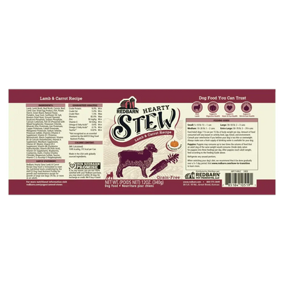Redbarn Pet Products Hearty Stew All Life Stages Lamb & Carrot Wet Dog Food - Talis Us