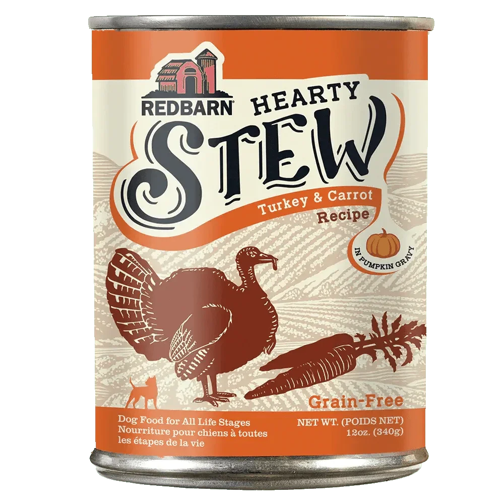 Redbarn Pet Products Hearty Stew All Life Stages Turkey & Carrot Wet Dog Food 12ea/12 oz - Talis Us