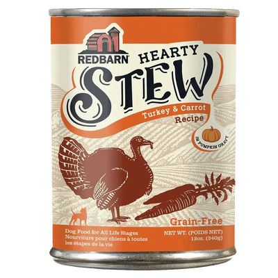 Redbarn Pet Products Hearty Stew All Life Stages Turkey & Carrot Wet Dog Food 12ea/12 oz - Talis Us