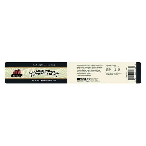 Redbarn Pet Products Redbarn Collagen Wrapped Esophagus Slice Dog Treat 20 ct - Talis Us