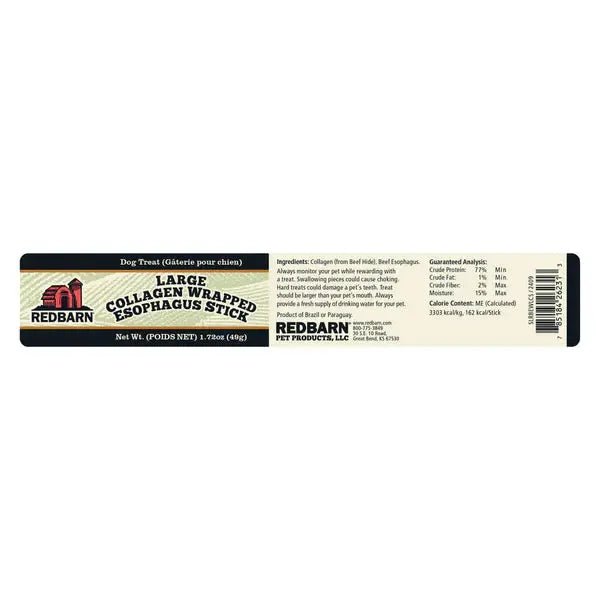 Redbarn Pet Products Redbarn Collagen Wrapped Esophagus Stick Dog Treat - Talis Us