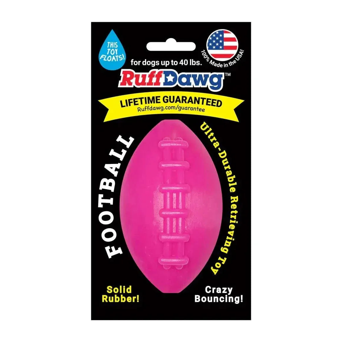 Ruff Dawg Football Tough Rubber Dog Chew Toy - Talis Us