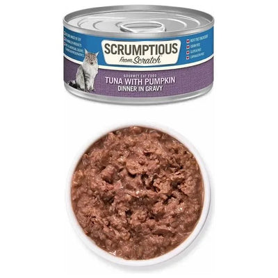 Scrumptious From Scratch Tuna & Pumpkin Dinner in Gravy Pack Wet Cat Food 12/2.8oz - Talis Us