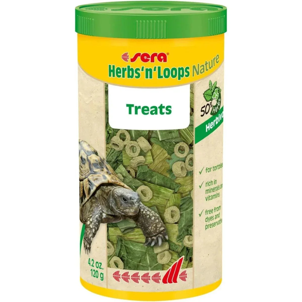 sera Herbs'n'Loops Nature Tortoise Food 4.2 Oz. - Talis Us