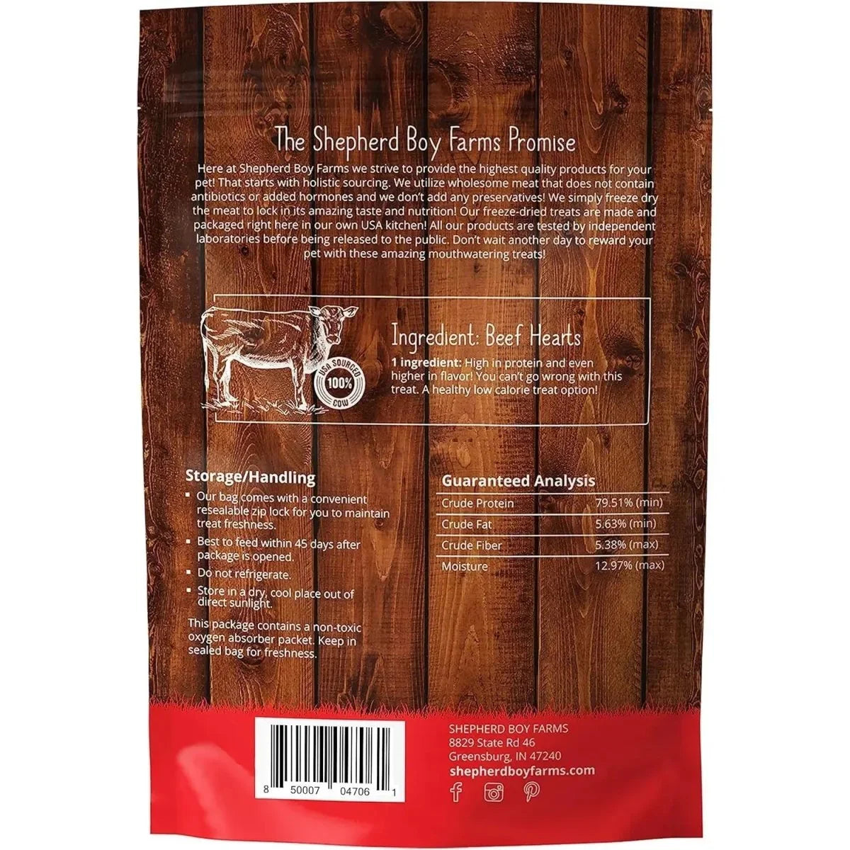 Shepherd Boy Farms Freeze Dried Beef Heart Dog Treats - Talis Us