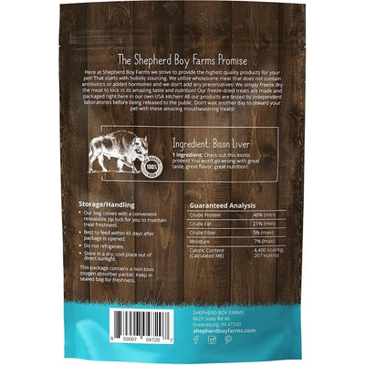 Shepherd Boy Farms Freeze Dried Bison Liver Dog Treats - Talis Us