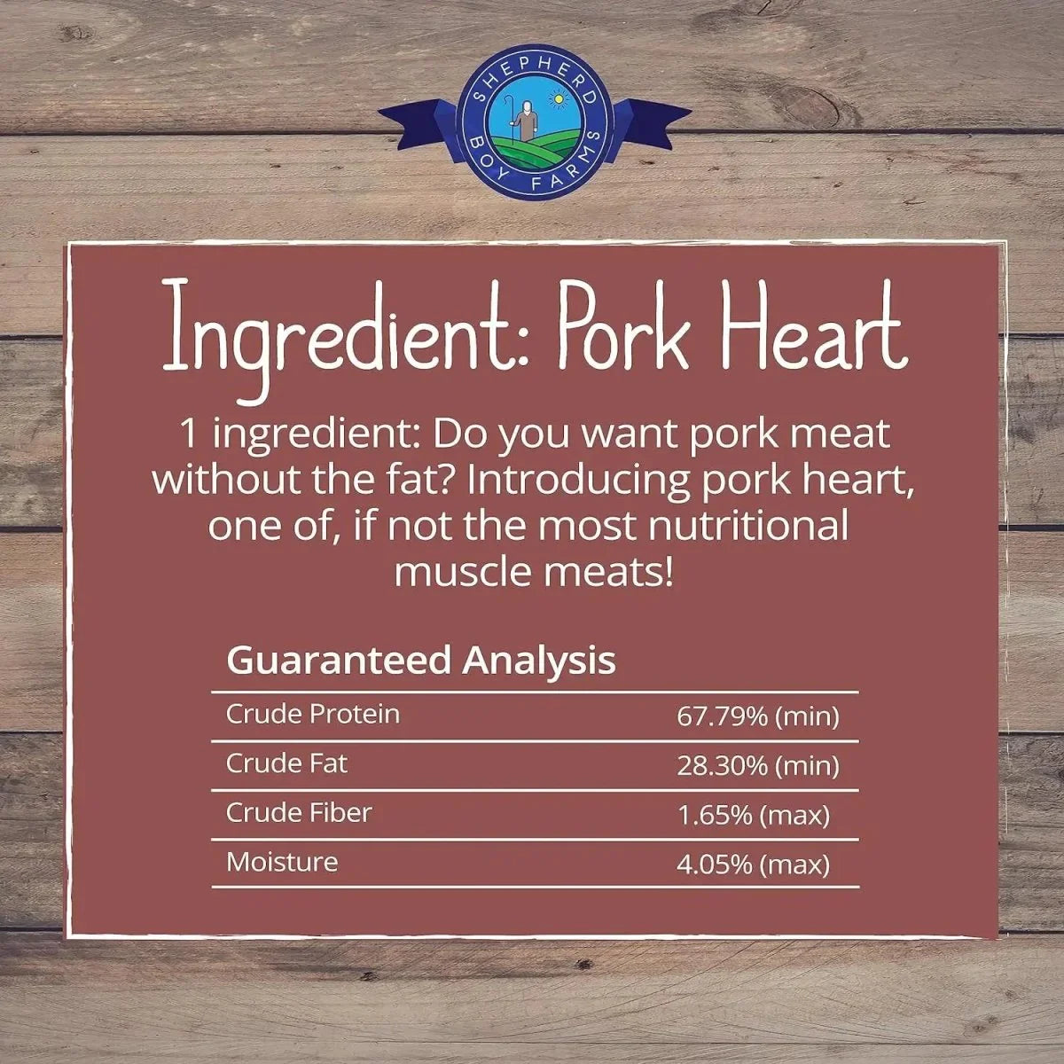 Shepherd Boy Farms Freeze Dried Pork Heart Dog Treats - Talis Us