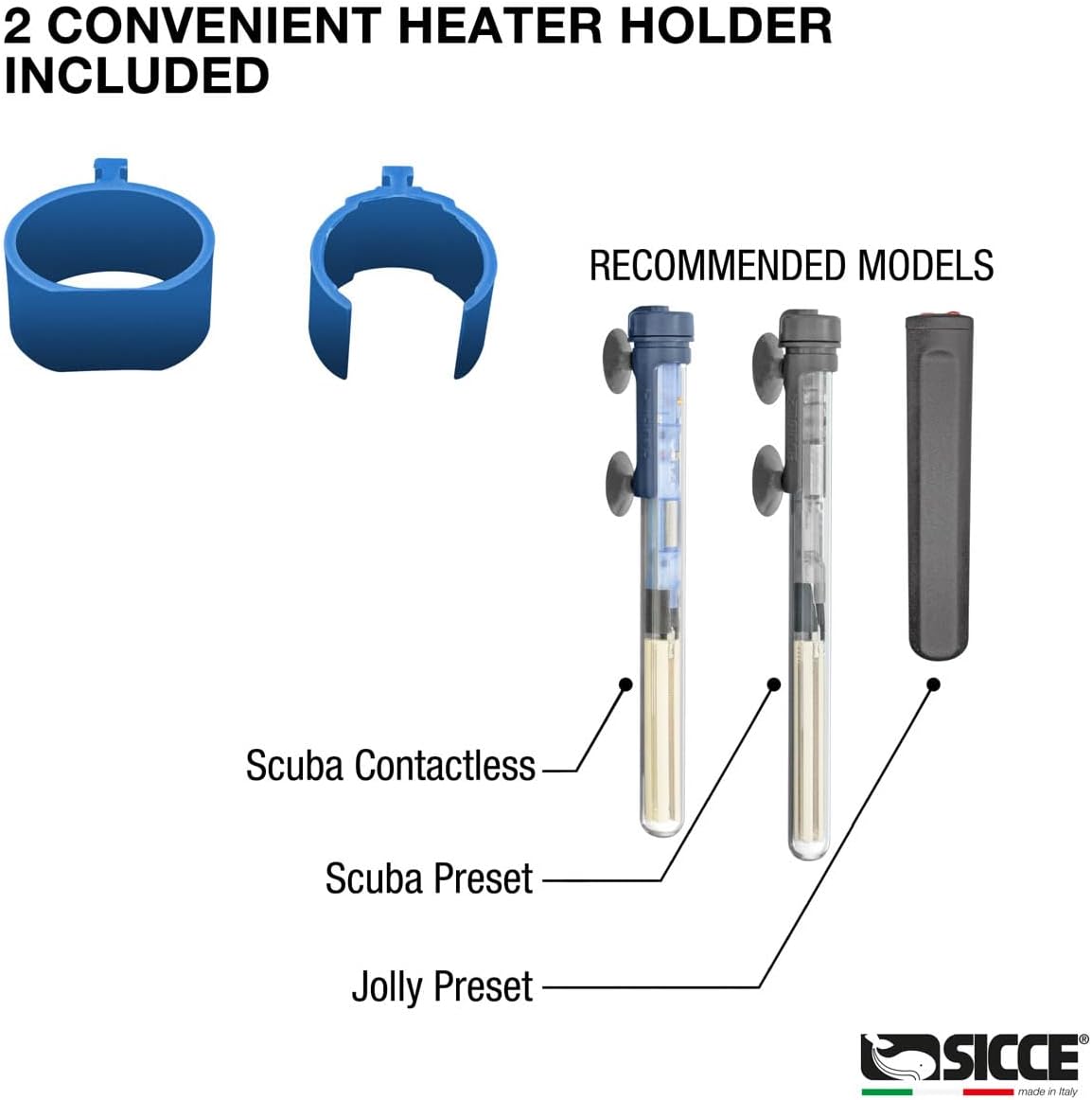 Sicce Aqua Filtra aquarium filter with two convenient heater holders for efficient aquarium maintenance