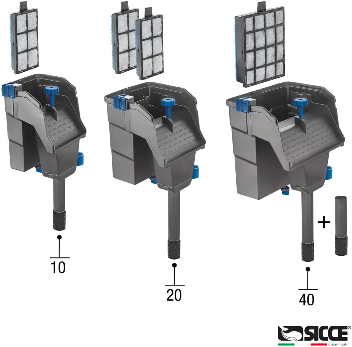 Sicce Aqua Filtra aquarium filter system with various sizes for optimal water purification
