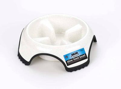 JW slow feed dog bowl with skid-resistant base to prevent sliding during mealtime