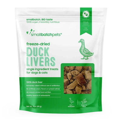Smallbatch Freeze Dried Duck Liver Dog & Cat Treats 3oz - Talis Us