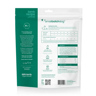 Smallbatch Lamb Recipe Sliders Freeze - Dried Dog Food 25oz - Talis Us