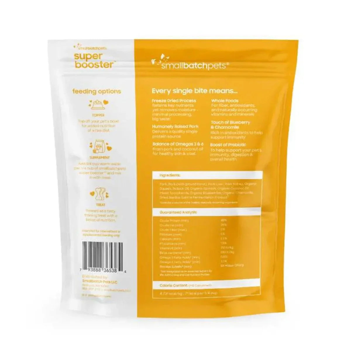 Smallbatch Super Booster Pork SmallBites Freeze - Dried Dog & Cat Meal Topper & Treats 7oz - Talis Us