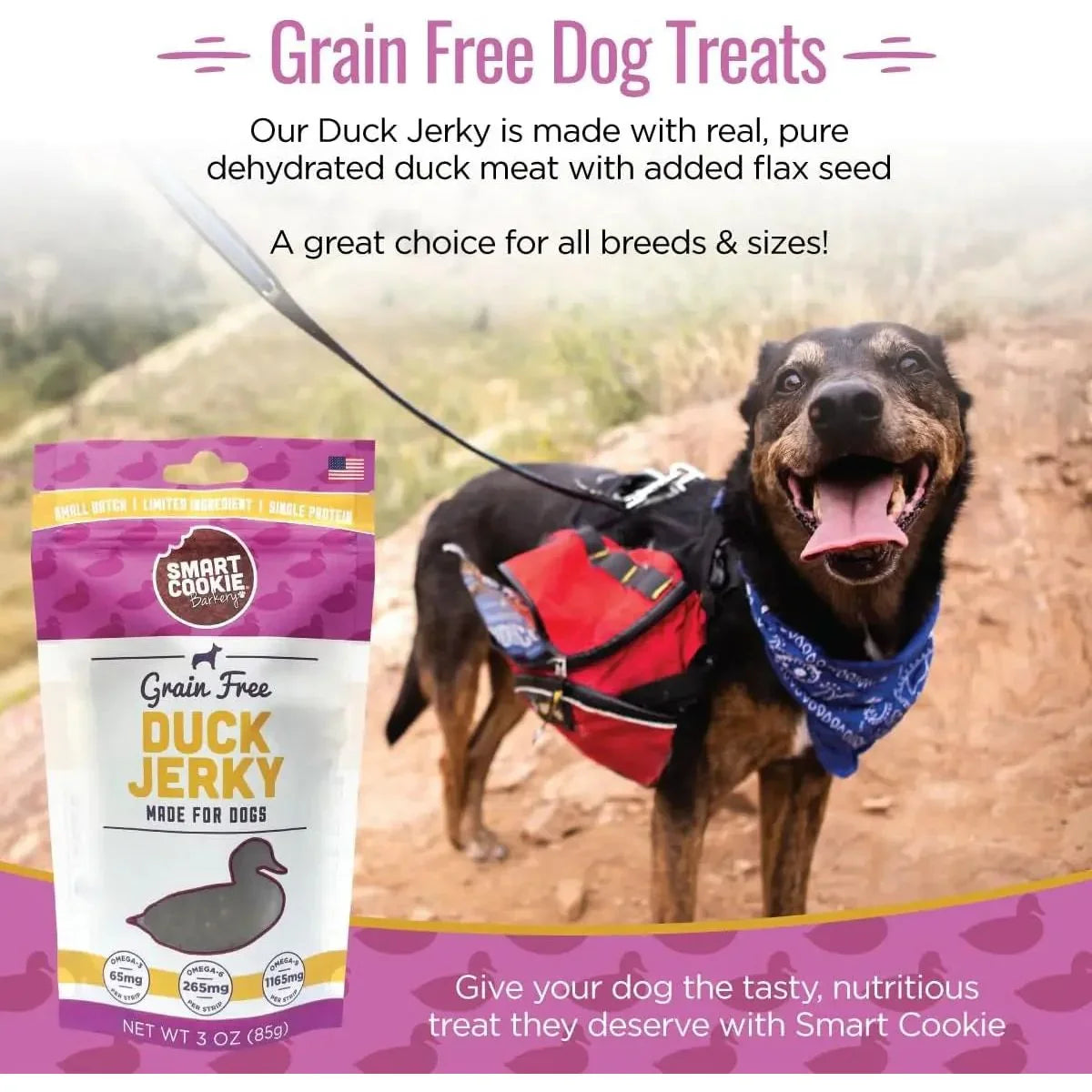 Smart Cookie Duck Jerky Treats – Hypoallergenic, Grain - Free & Packed with Omega Oils - Talis Us