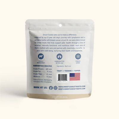 Smart Cookie Freeze - Dried Beef Liver Cat Treats – 100% Pure & Wholesome - Talis Us