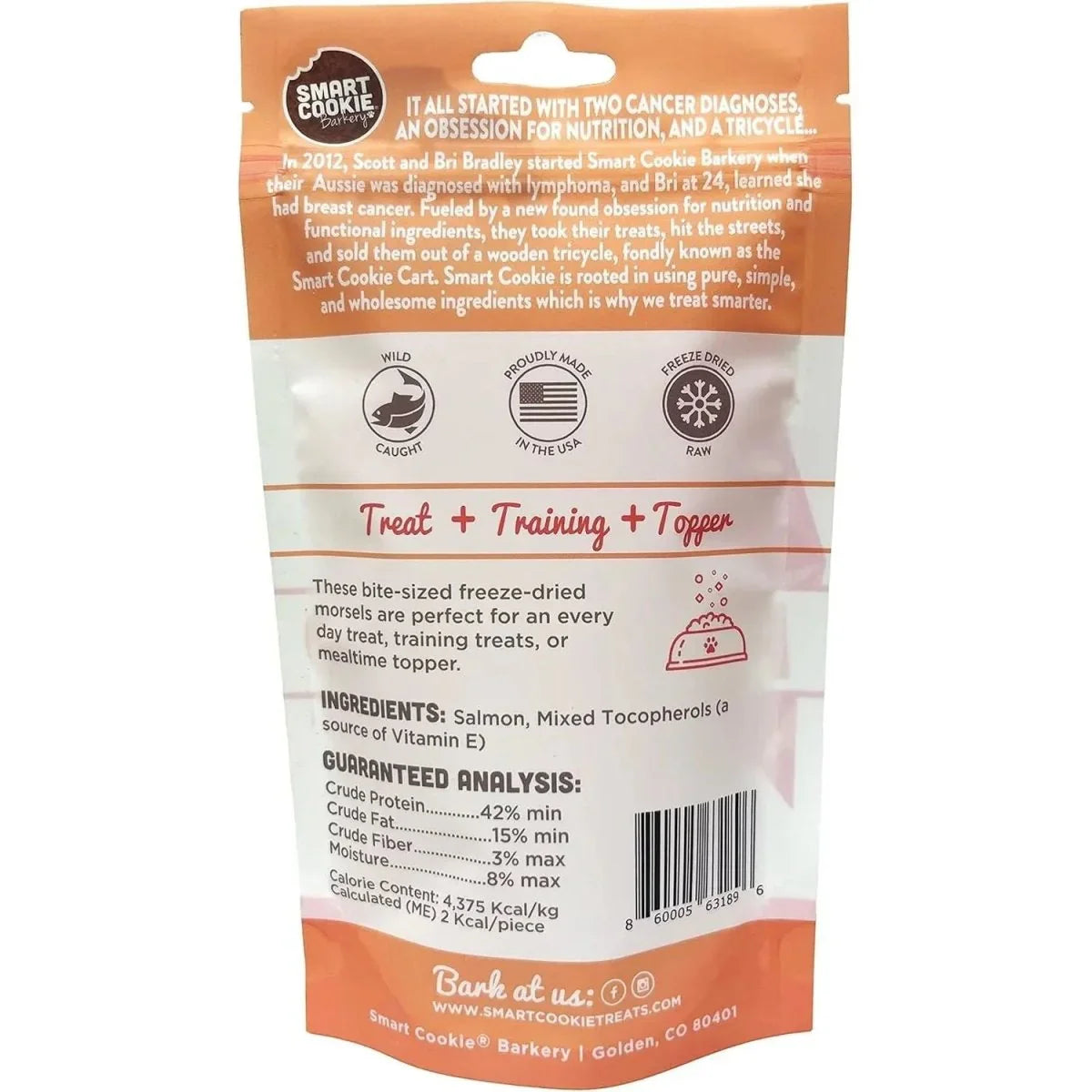 Smart Cookie Freeze - Dried Wild Salmon Treats for Dogs 2oz - Talis Us